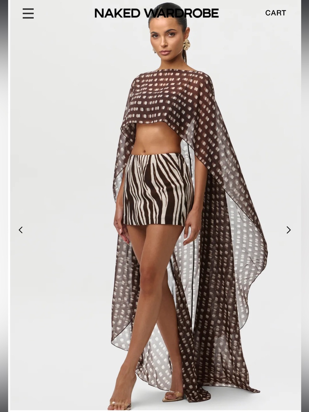 Naked wardrobe chiffon cape